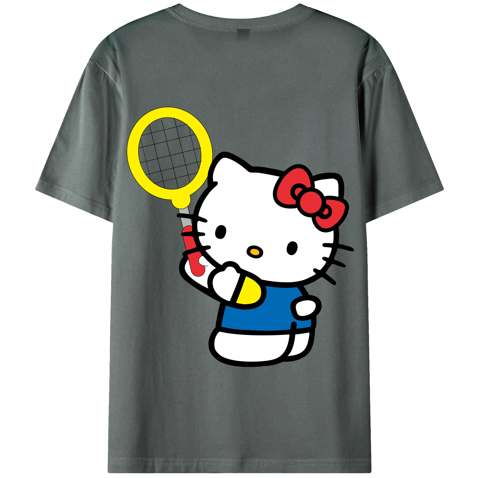 （画像用） Hello Kitty ハローキティ 綿100％半袖Tシャツ（背面プリント）